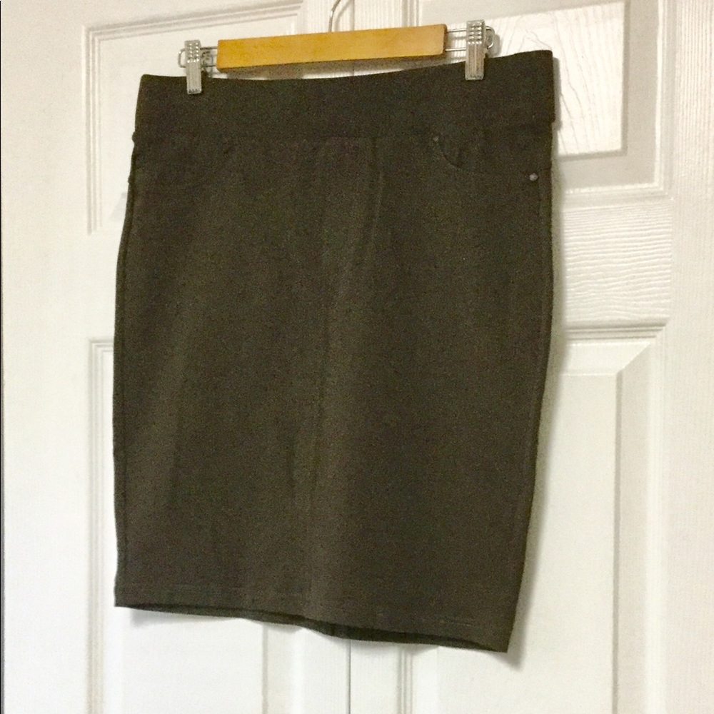 Liverpool Jeans Company Olive Green Mini Skirt